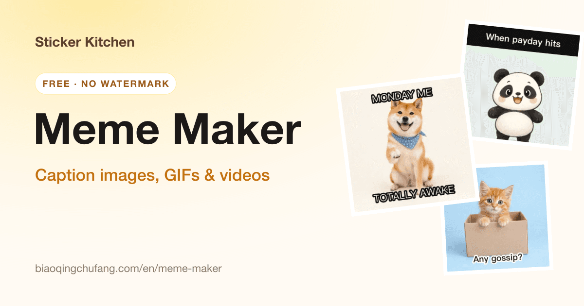 Meme maker adding a caption to a GIF