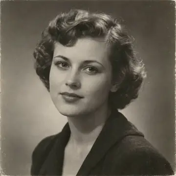 Black-and-white vintage portrait animated with AI: a smile and a blink